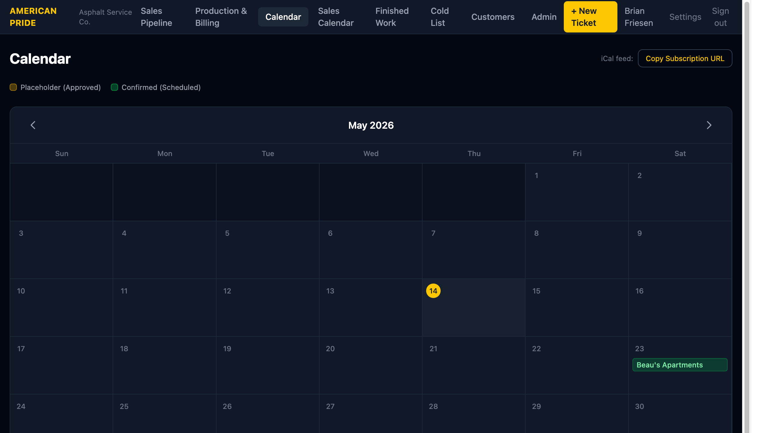 Calendar