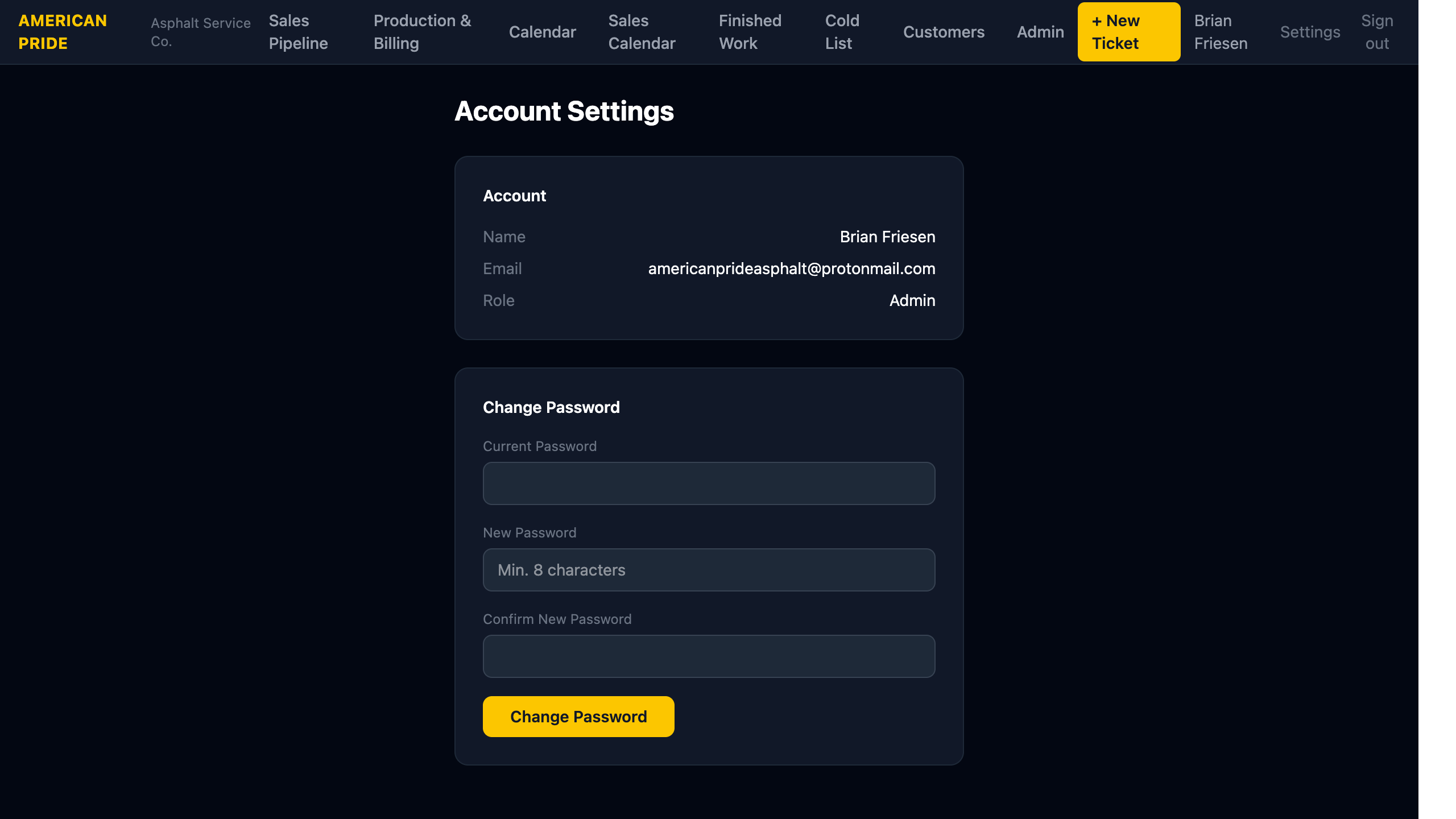 Account Settings